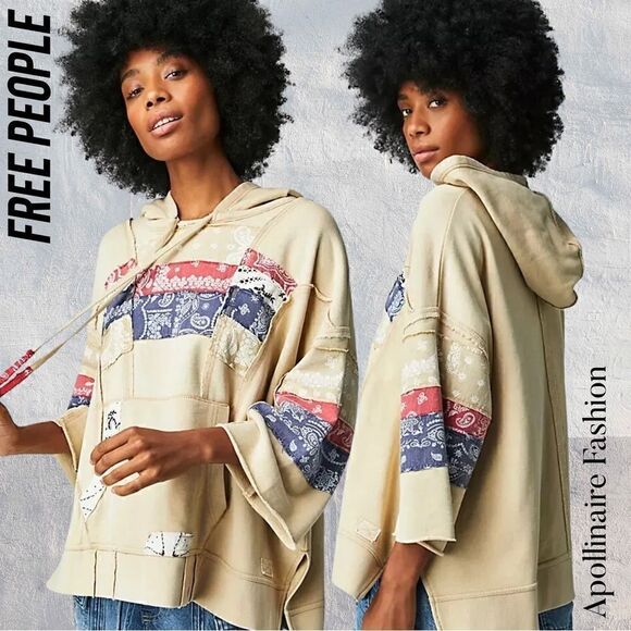 WE THE FREE HERITAGE HOODIE OVERSIZED SLOUCHY NEW LARGE VINTAGE - Picture 1 of 6